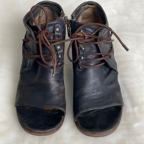 A.S98 Black Wedge Sandal Size 36 - Picture 2 of 7